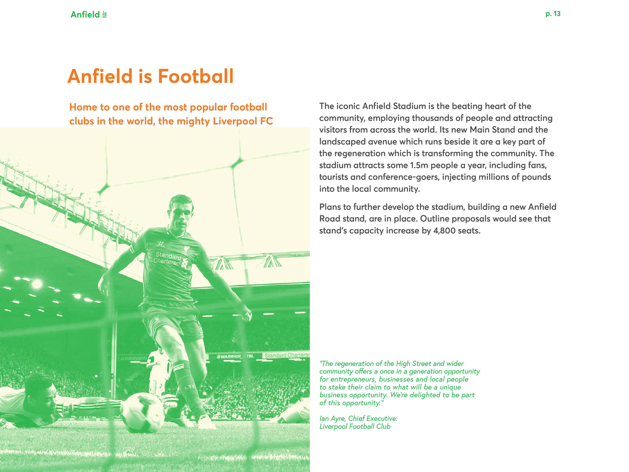 Auszug aus der Werbe-Broschüre "Anfield is" (Copyright: Hemingway Design)